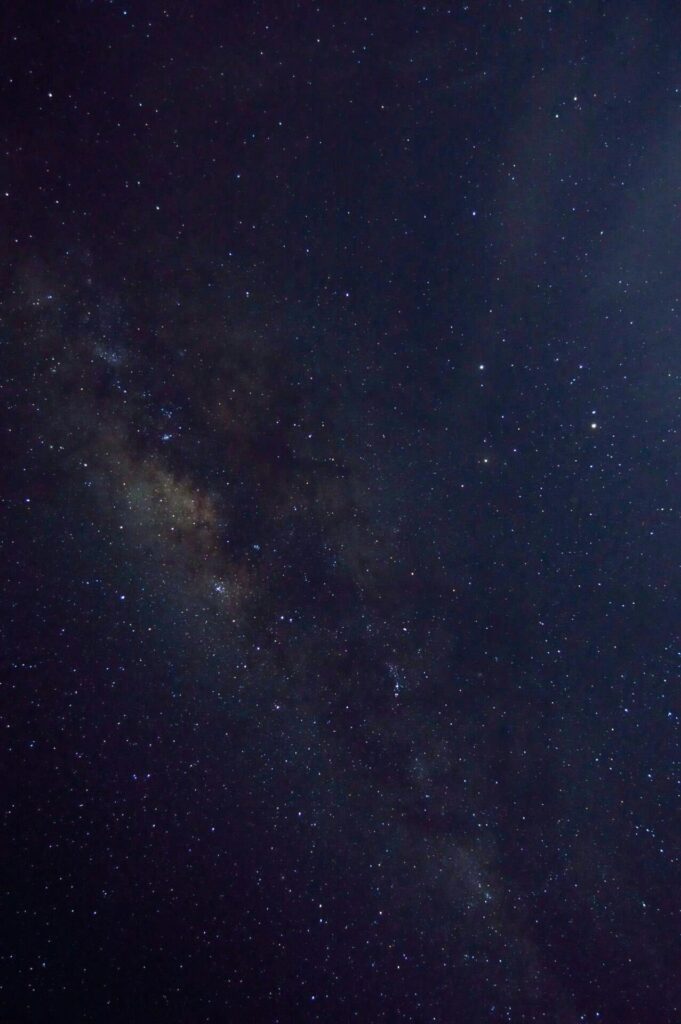 Captivating view of the starry night sky showcasing the Milky Way galaxy's brilliance.